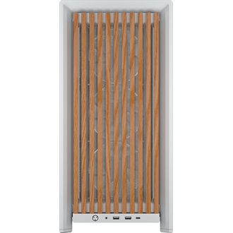 Corsair FRAME 4000D RS WOOD táp nélküli ablakos Mid Tower számítógépház fehér-barna