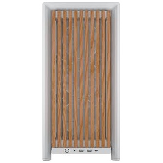 Corsair FRAME 4000D RS WOOD táp nélküli ablakos Mid Tower számítógépház fehér-barna