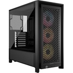 Corsair FRAME 4000D RS WOOD táp nélküli ablakos Mid Tower számítógépház fekete-barna