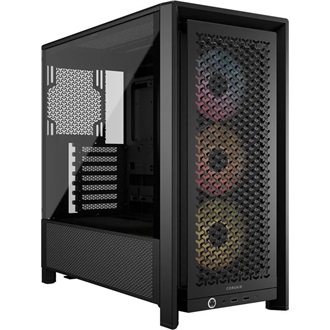 Corsair FRAME 4000D RS WOOD táp nélküli ablakos Mid Tower számítógépház fekete-barna