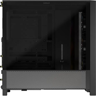Corsair FRAME 4000D RS WOOD táp nélküli ablakos Mid Tower számítógépház fekete-barna