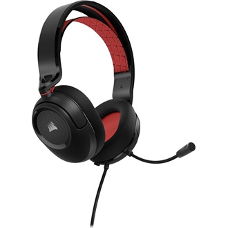 Corsair HS35 v2 Surround gaming fejhallgató headset fekete-piros