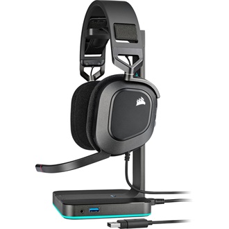 Corsair HS80 RGB (Carbon) gaming fejhallgató headset fekete