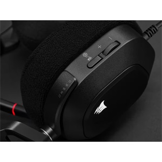 Corsair HS80 RGB (Carbon) gaming fejhallgató headset fekete