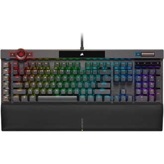 Corsair K100 RGB Optical-Mechanical USB angol (US) gaming billentyűzet fekete (OPX switch)