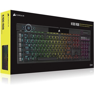 Corsair K100 RGB Optical-Mechanical USB angol (US) gaming billentyűzet fekete (OPX switch)