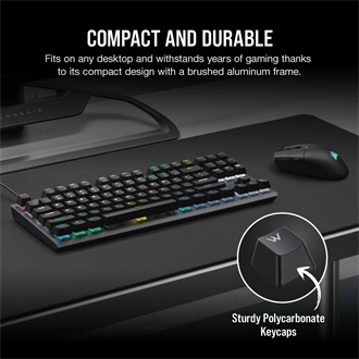 Corsair K60 PRO TKL USB angol (US) gaming Corsair OPX optikai-mechanikus billentyűzet fekete