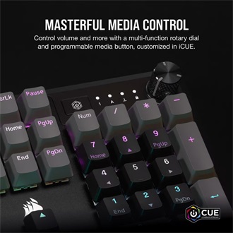 Corsair K70 CORE USB angol (US) gaming Corsair MLX Red mechanikus billentyűzet fekete-szürke