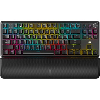 Corsair K70 Core TKL Wireless Bluetooth / vezeték nélküli angol (US) gaming Corsair MLX Red mechanikus billentyűzet feke
