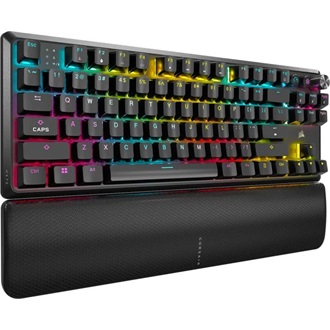 Corsair K70 Core TKL Wireless Bluetooth / vezeték nélküli angol (US) gaming Corsair MLX Red mechanikus billentyűzet feke