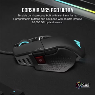 Corsair M65 RGB ULTRA Tunable optikai USB gaming egér fekete