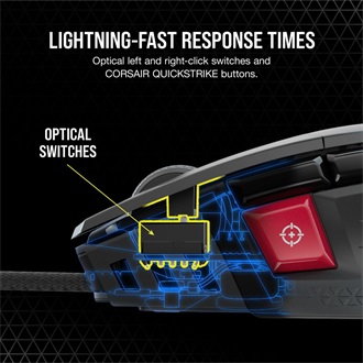 Corsair M65 RGB ULTRA Tunable optikai USB gaming egér fekete