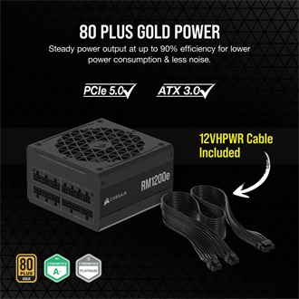 Corsair RM1200e ATX desktop tápegység 1200W 80+ Gold BOX