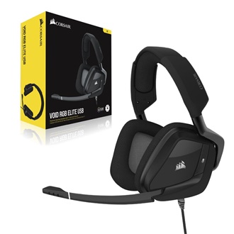 Corsair VOID RGB ELITE Carbon gaming fejhallgató headset fekete