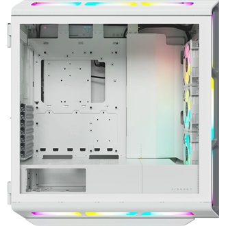 Corsair iCUE 5000T RGB táp nélküli ablakos Mid Tower számítógépház fehér