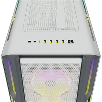 Corsair iCUE 5000T RGB táp nélküli ablakos Mid Tower számítógépház fehér