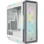 Corsair iCUE 5000T RGB táp nélküli ablakos Mid Tower számítógépház fehér
