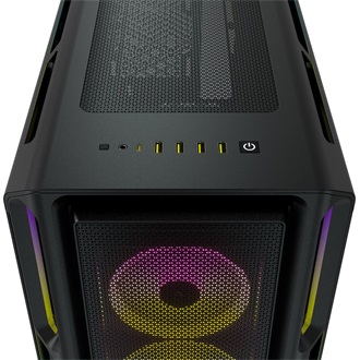Corsair iCUE 5000T RGB táp nélküli ablakos Mid Tower számítógépház fekete