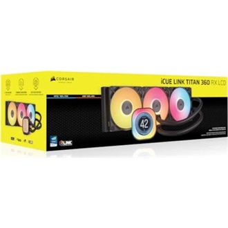 Corsair iCUE Link Titan 360 RX LCD processzor vízhűtő fekete