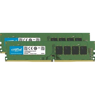 Crucial 32GB 3200MT/s DDR4 memória CL22 Kit of 2 zöld