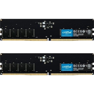 Crucial 32GB 4800MT/s DDR5 memória CL40 Kit of 2 fekete