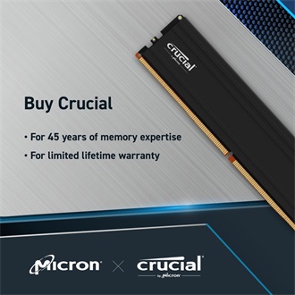 Crucial Pro 32GB 5600MT/s DDR5 memória CL46 Kit of 2 fekete