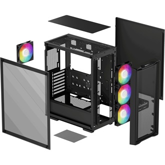 DeepCool CC560 MESH WH V2 táp nélküli ablakos Mid Tower számítógépház fehér