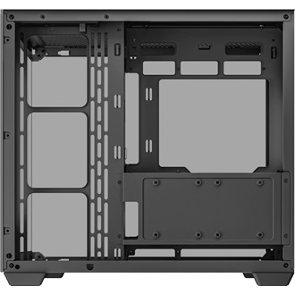 DeepCool CG580 táp nélküli ablakos Mid Tower számítógépház fekete
