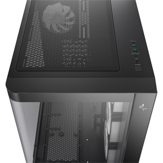 DeepCool CG590U 5F táp nélküli ablakos Mid Tower számítógépház fekete