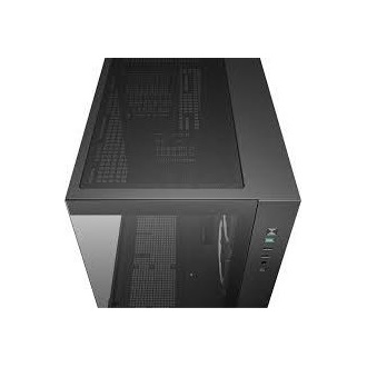 DeepCool CG39X CG330 3F táp nélküli ablakos MT Mini Tower számítógépház fekete