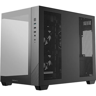 DeepCool CG39X CG330 3F táp nélküli ablakos MT Mini Tower számítógépház fekete