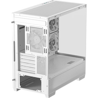 DeepCool CG80X CG380 3F táp nélküli ablakos MT Mini Tower számítógépház fehér
