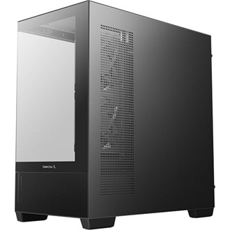 DeepCool CG81X CG380 3F táp nélküli ablakos MT Mini Tower számítógépház fekete