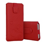 DEKO tok álló (univerzális, kör, kihúzható tépőzár, övre fűzhető, 4.7-5.4" méret) PIROS