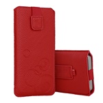 DEKO tok álló (univerzális, kör, kihúzható tépőzár, övre fűzhető, 6.1-6.7" méret) PIROS