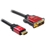 Delock kétirányú  HDMI <-> DVI-D M/M video kábel 3m fekete