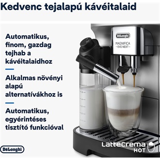 DELONGHI ECAM310.80.SB Magnifica Evo Next automata kávéfőző, 13 program, tartály: 1,8l, Fekete/Ezüst