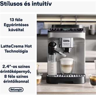 DELONGHI ECAM310.80.SB Magnifica Evo Next automata kávéfőző, 13 program, tartály: 1,8l, Fekete/Ezüst