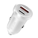 DEVIA SMART MINI autós töltő USB+Type-C aljzat 30W, PD gyorstöltő 3.0, FEKETE