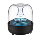 DEVIA bluetooth hordozható hangszóró v5.0, LED világítás, FEKETE