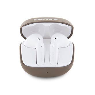 DKNY SATINY FINISH bluetooth fülhallgató SZTEREO (v5.3, TWS, mikrofon, zajszűrő + töltőtok) SÖTÉTBARNA