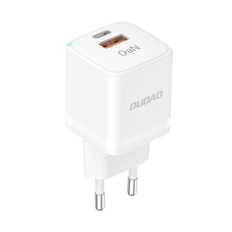 DUDAO A13PRO hálózati töltő USB+Type-C aljzat (33W, GaN, gyorstöltő) FEHÉR