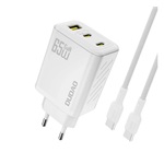 Dudao A29C GaN 65W univerzális hálózati töltő adapter fehér