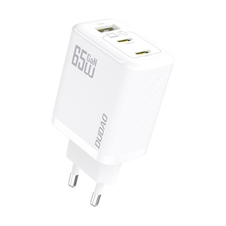 DUDAO A29 hálózati töltő USB+2 Type-C aljzat (65W, GaN, PD gyorstöltő) FEHÉR