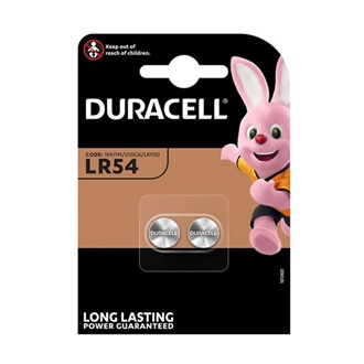 DURACELL gombelem (LR54, 1.5V, alkáli) 2db/csomag