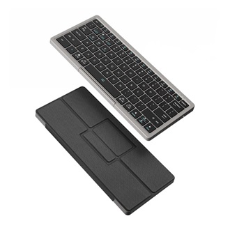 DUX DUCIS OK bluetooth billentyűzet + érintő pad univerzális, angol nyelvű, SÖTÉTSZÜRKE