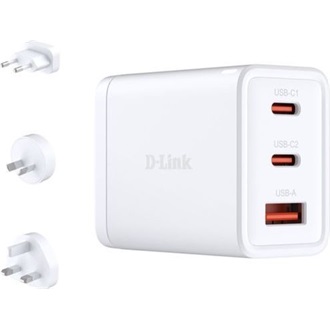 D-Link DCP-651 GaN 65W univerzális hálózati töltő adapter fehér