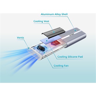 D-Link DSP-411 M.2 2280 PCIe NVMe USB4 külső ház fehér