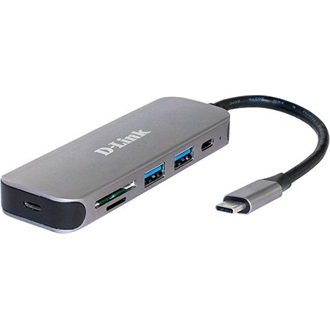 D-Link DUB-2325 6-port USB-C dokkoló szürke