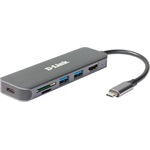 D-Link DUB-2327 6-port 60W USB-C dokkoló szürke